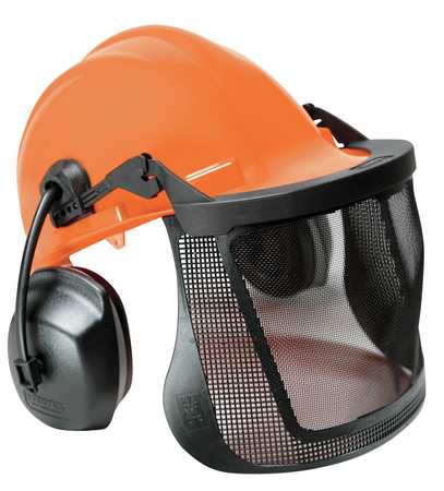 Elvex Forestry Helmet w/ Mesh Faceshield