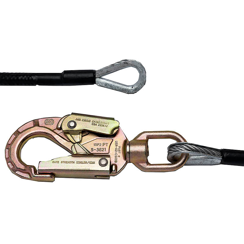 1/2in Steel Core Flipline W/ Locking Swivel Snap