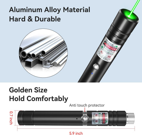 Rechargeable Green Laser Pointer High Power Green Beam Laser Light