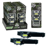 LitezAll 120 Lumen Mini Headlamp 2 Pack