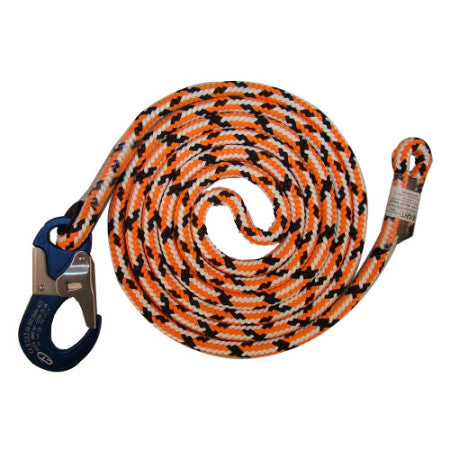 1/2in Teufelberger Safety Blue Positioning Lanyard W / Aluminum Snaps