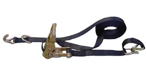 All Gear 1" x 16' Ratchet Strap w/ Grab Hooks and Floating "D" Ring