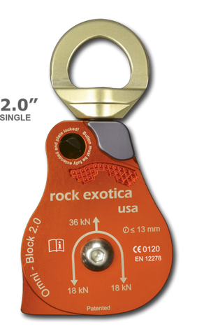 Omni-Block 2.0 Single Pulley by Rock Exotica